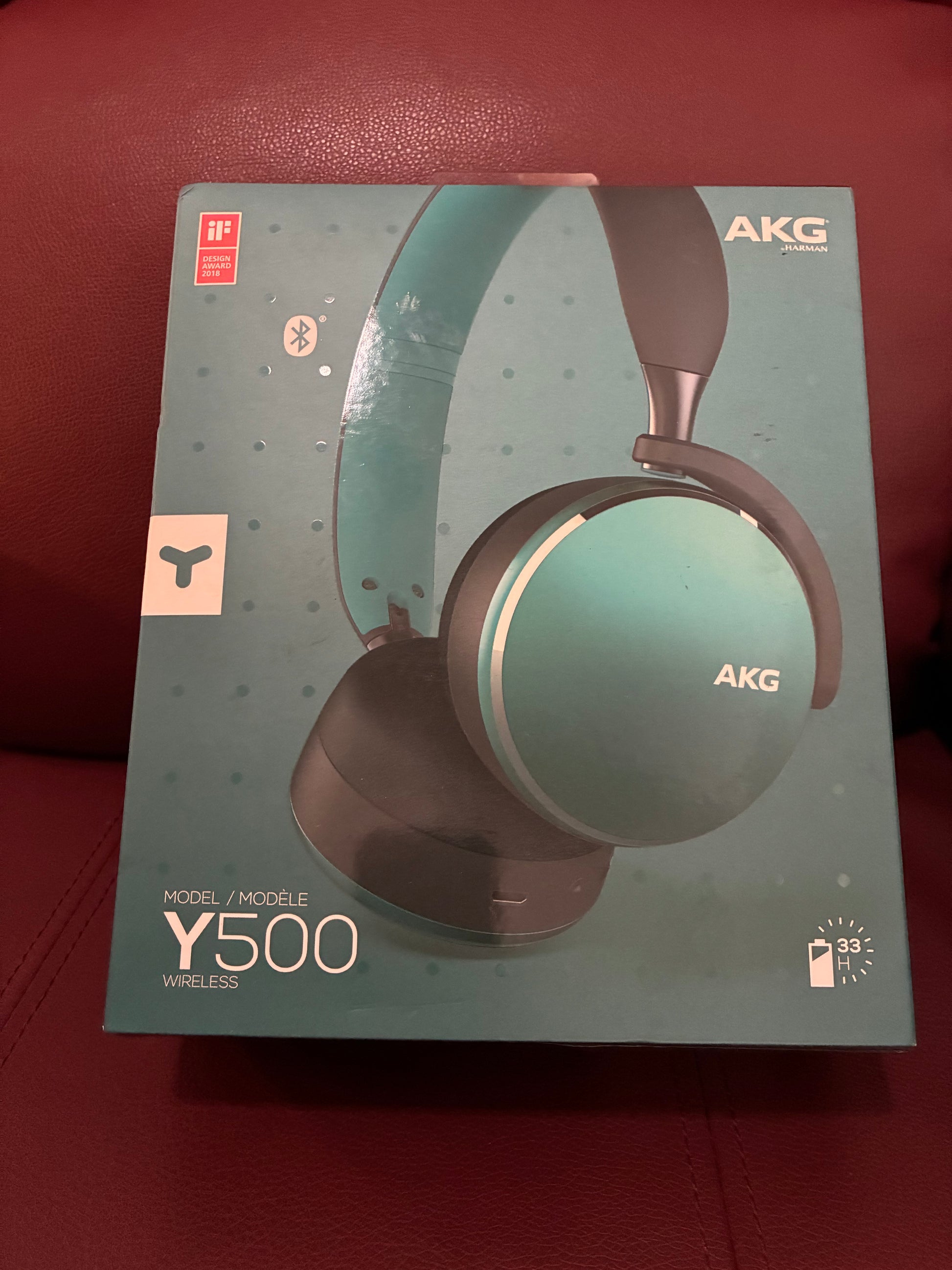 AKG Y500 Over-the-Head Teal Wireless Headphones