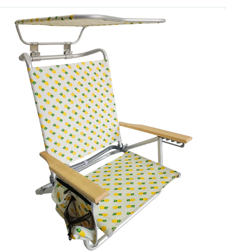 Bliss Folding Beach Chair W/ Canopy (Pineapple)