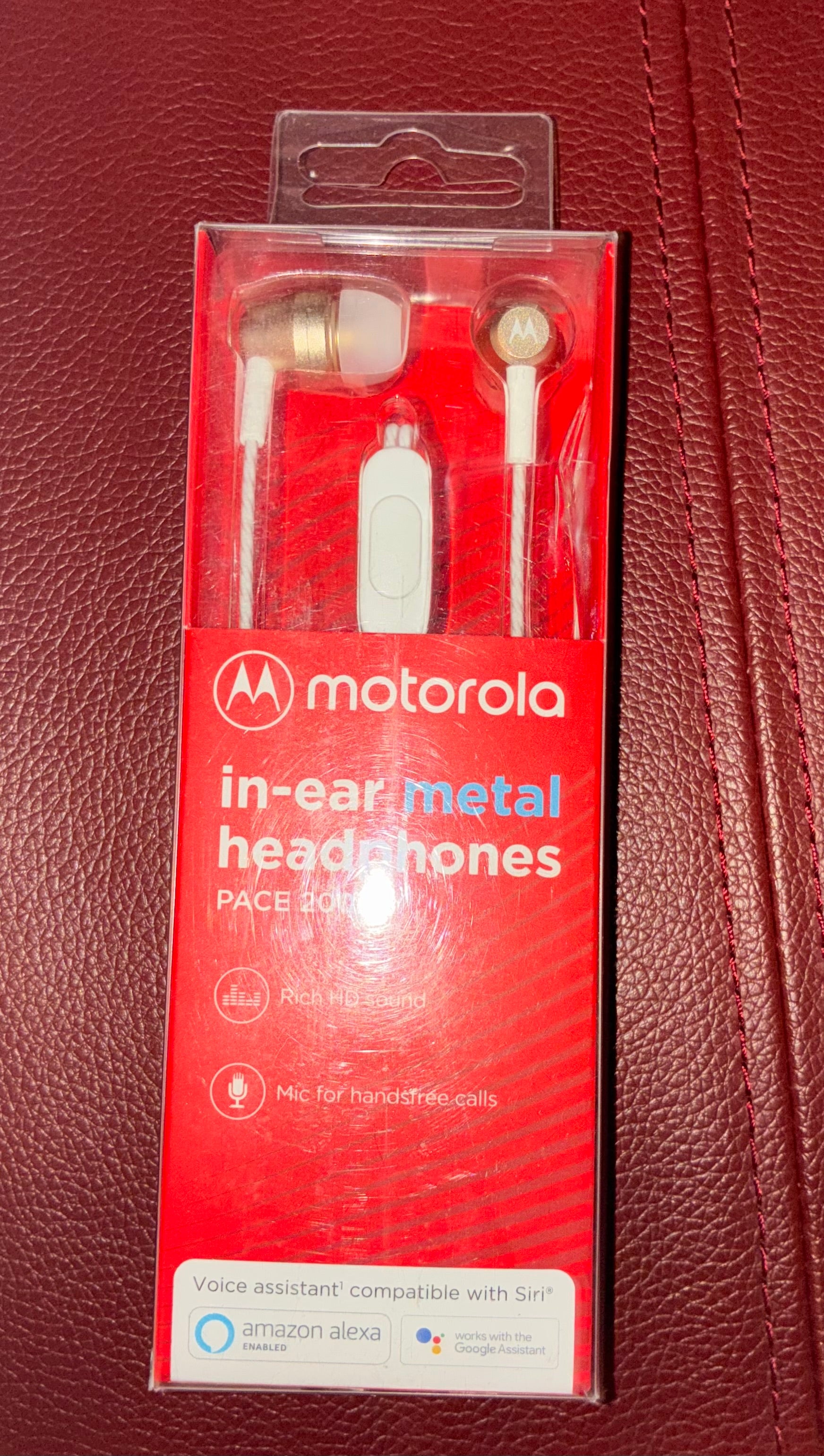 Motorola In Ear Metal Headphones Pace 200-White